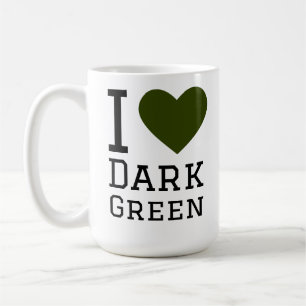 Ich liebe dunkelgrün kaffeetasse