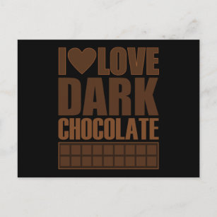 Ich Liebe Dunkle Schokolade Postkarte