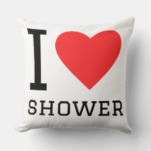 Ich liebe Dusche Kissen