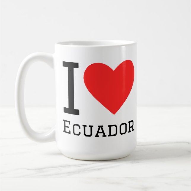 Ich liebe Ecuador Kaffeetasse (Links)