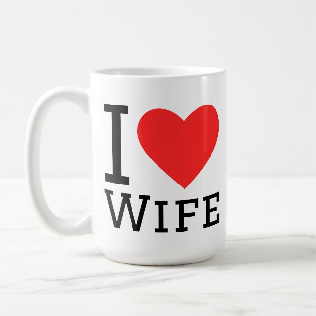 Ich liebe Ehefrau Kaffeetasse (Links)