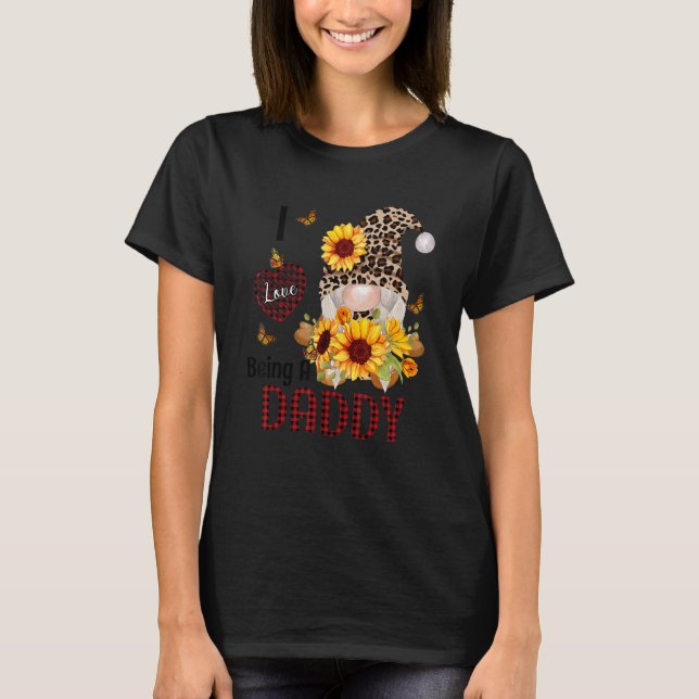 Ich Liebe ein Daddy Fall werden Herbst Thanksgivin T-Shirt (Vorderseite)