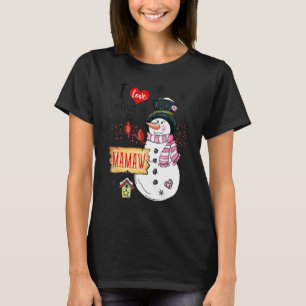 Ich Liebe ein Mamaw Snowman Weihnachten Funny Xmas T-Shirt