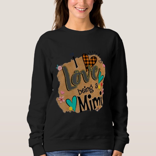 Ich Liebe, ein Mimi Leopard-glücklicher Muttertag  Sweatshirt (Vorderseite)