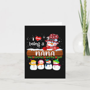 Ich Liebe, ein Nana Snowman Fun frohe Weihnachten  Karte