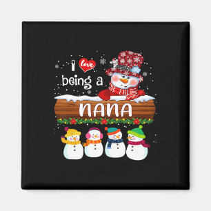 Ich Liebe, ein Nana Snowman Fun frohe Weihnachten Magnet