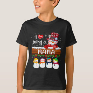 Ich Liebe, ein Nana Snowman Fun frohe Weihnachten  T-Shirt