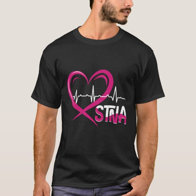 Ich Liebe, ein STNA-Staat getestet Nurse Aide Nurs T-Shirt (Vorderseite)