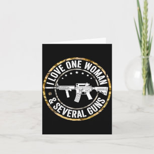 Ich liebe eine Frau mehrere Waffen Ehemann Lustig Karte