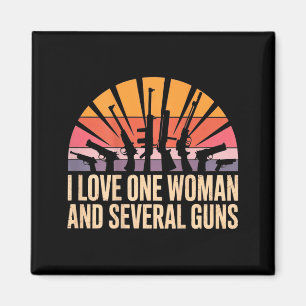Ich liebe eine Frau mehrere Waffen Ehemann Lustig Magnet