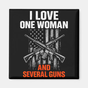 Ich liebe eine Frau mehrere Waffen lustiger Waffen Magnet