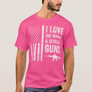 Ich Liebe eine Frau und mehrere Kanonen Funny Gun T-Shirt