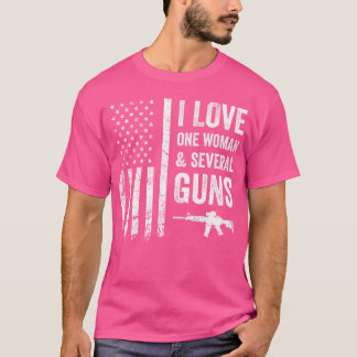 Ich Liebe eine Frau und mehrere Kanonen Funny Gun  T-Shirt