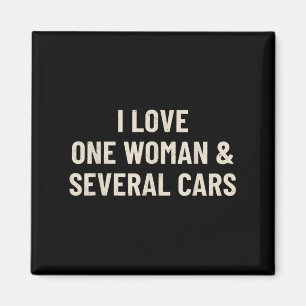 Ich Liebe eine Frau und mehrere lustige Autoenthus Magnet