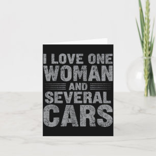 Ich liebe eine Frau und mehrere lustige Autotyp Gr Karte