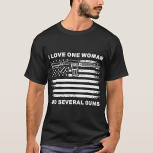 Ich liebe eine Frau und mehrere Waffen Vintage USA T-Shirt
