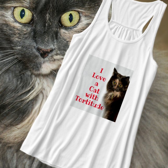 Ich Liebe eine Katze mit Tortitude Tank Top (Von Creator hochgeladen)