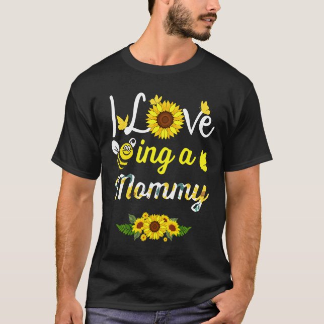 Ich Liebe, eine Mama-Oma-Sonnenblumenmutter zu sei T-Shirt (Vorderseite)