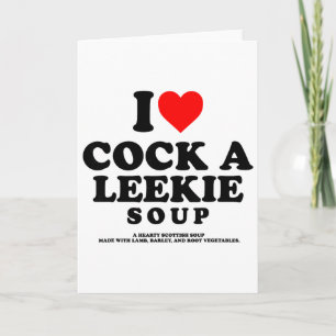 Ich liebe eine schottische Lauchsuppe, schottische Karte