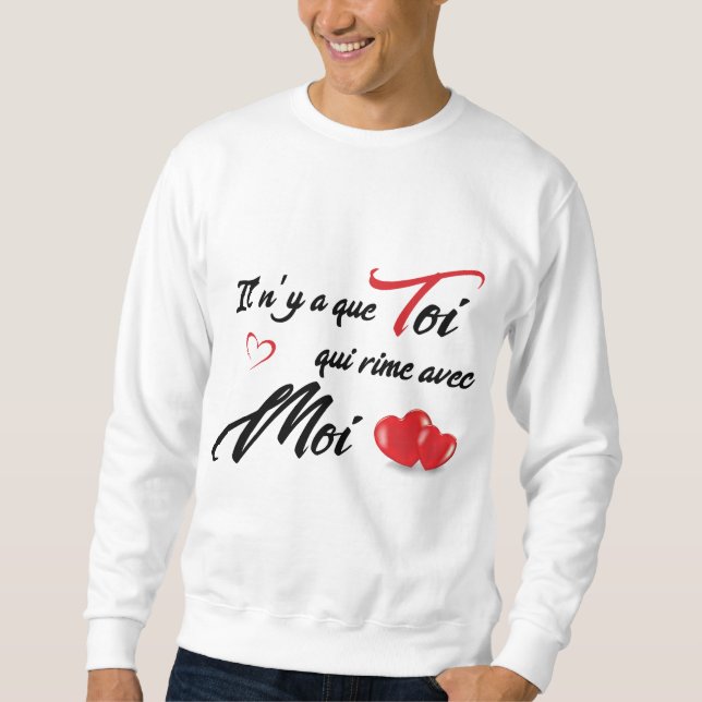 Ich liebe einen gesunden Valentinstag Sweatshirt (Vorderseite)