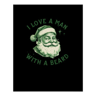 Ich Liebe einen Mann mit Bart-Design Poster