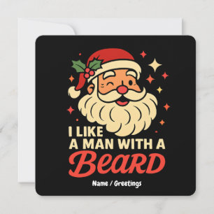 Ich Liebe einen Mann mit Bart Weihnachtsmann lusti Einladung