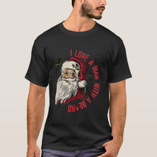 Ich liebe einen Weihnachtsmann mit Bart T-Shirt