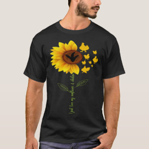 Ich liebe einfach meine Sonnenblumen Gelbe Blumen T-Shirt
