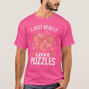 Ich liebe einfach wirklich Puzzles Lustiges Jigsaw T-Shirt