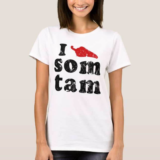 Ich Liebe einige Tam Thai Isai Essen T-Shirt (Vorderseite)