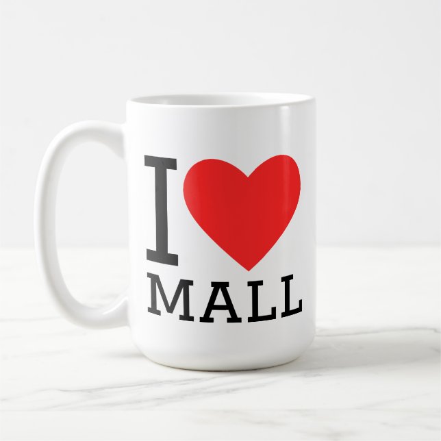 Ich liebe Einkaufszentrum Kaffeetasse (Links)