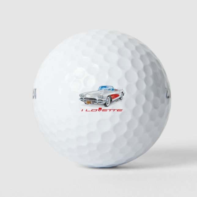 ICH LIEBE EINZIGARTIGE AUTODESIGN GOLFBALL (Vorderseite)