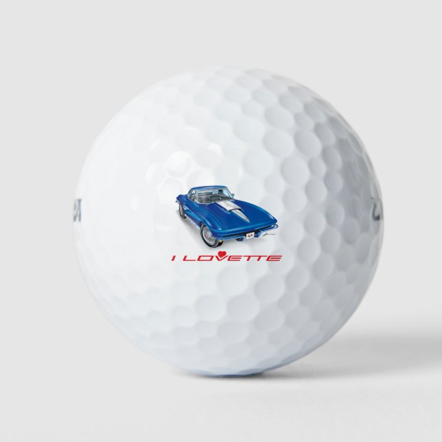 ICH LIEBE EINZIGARTIGE AUTODESIGN GOLFBALL (Vorderseite)