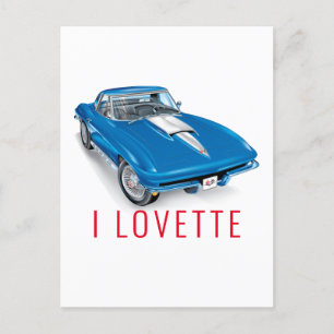 Ich liebe einzigartiges Automobildesign Postkarte