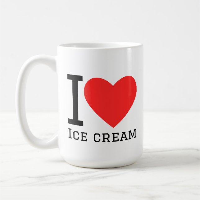 Ich liebe Eiscreme Kaffeetasse (Links)