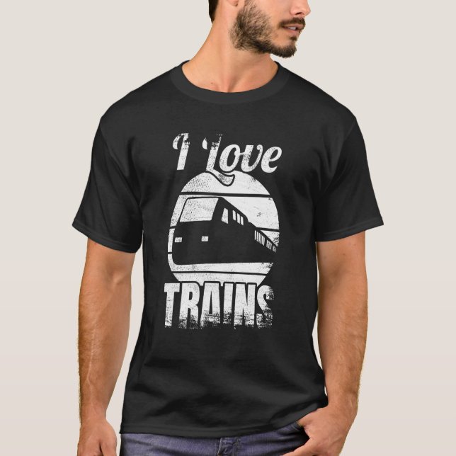 Ich liebe Eisenbahnen T-Shirt (Vorderseite)