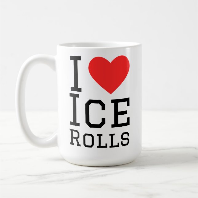 Ich liebe Eiswaffeln Kaffeetasse (Links)