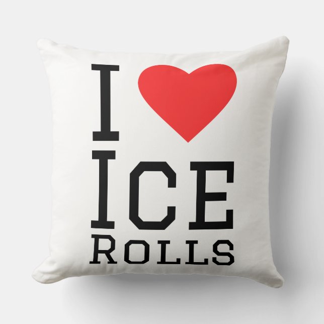 Ich liebe Eiswaffeln Kissen (Vorderseite)