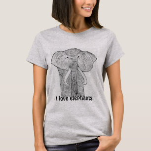 "Ich liebe Elefanten"-Shirt T-Shirt