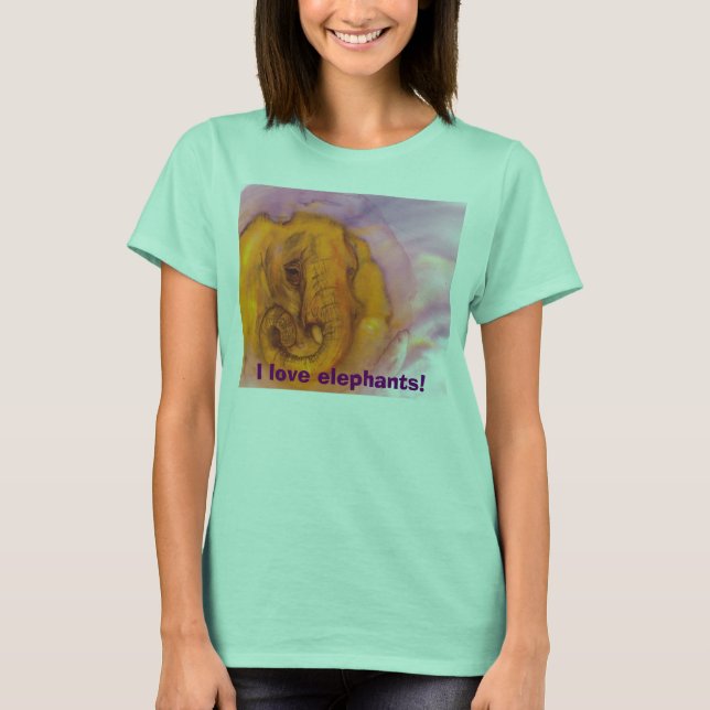 Ich Liebe Elefanten! T-Shirt (Vorderseite)