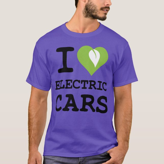 Ich liebe Elektroauto-Freunde T-Shirt (Vorderseite)