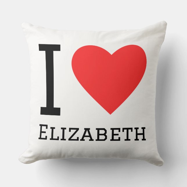 Ich liebe Elizabeth Kissen (Vorderseite)