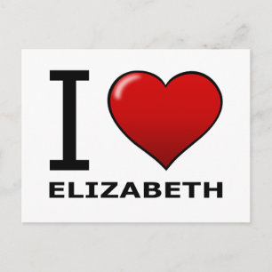 ICH LIEBE ELIZABETH, NJ - NEW JERSEY POSTKARTE