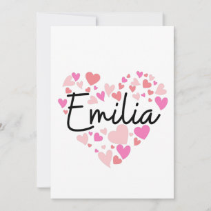 Ich liebe Emilia Dankeskarte