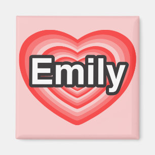 Ich liebe Emily. Ich liebe dich Emily. Herz Magnet