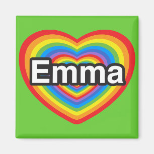 Ich Liebe Emma. Ich Liebe dir Emma. Herz Magnet