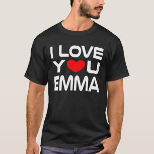 Ich liebe Emma Red Heart, um Honey I love you zu s T-Shirt