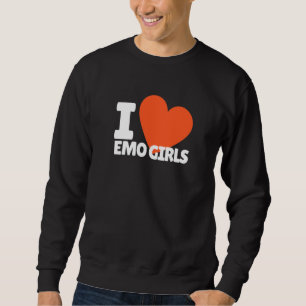 Ich liebe Emo-Mädchen Herz Egirl Sweatshirt