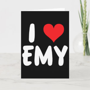 Ich liebe Emy - Herz - Name Karte