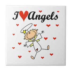 Ich liebe Engel T-Shirts und Geschenke Fliese